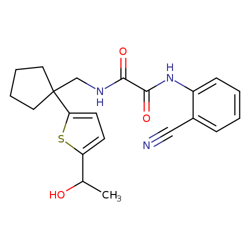 N'-(2-cyanophenyl)-N-({1-[5-(1-hydroxyethyl)thiophen-2-yl]cyclopentyl}methyl)ethanediamide