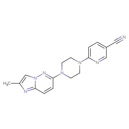 6-(4-{2-methylimidazo[1,2-b]pyridazin-6-yl}piperazin-1-yl)pyridine-3-carbonitrile