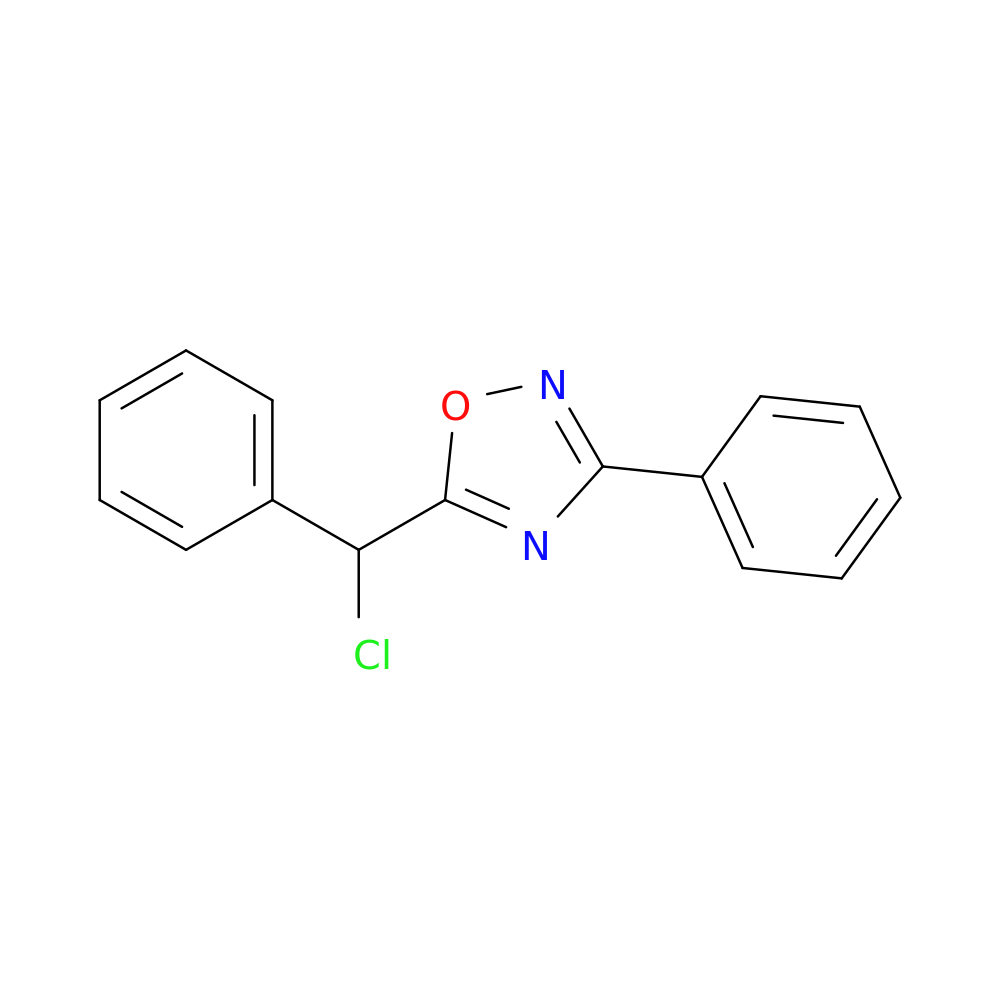 5-[chloro(phenyl)methyl]-3-phenyl-1,2,4-oxadiazole