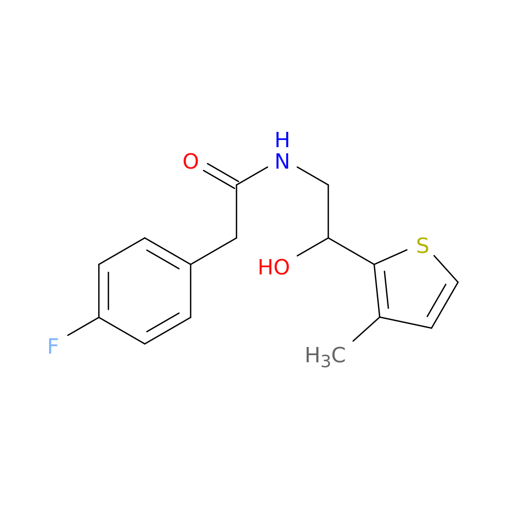 2-(4-fluorophenyl)-N-[2-hydroxy-2-(3-methylthiophen-2-yl)ethyl]acetamide