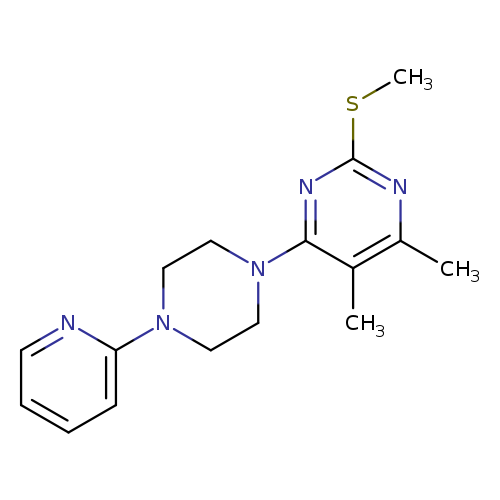 4,5-dimethyl-2-(methylsulfanyl)-6-[4-(pyridin-2-yl)piperazin-1-yl]pyrimidine