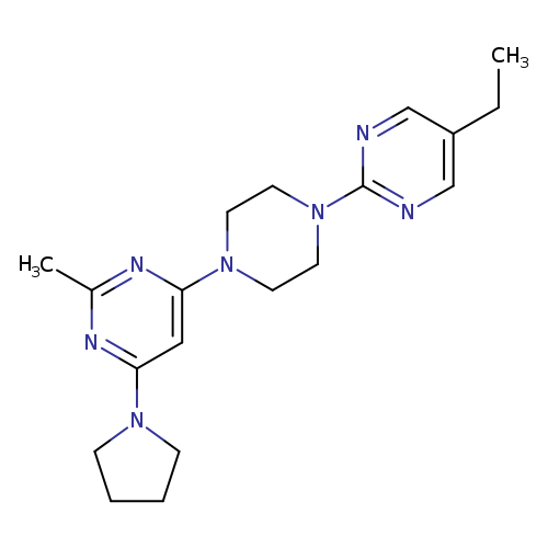 4-[4-(5-ethylpyrimidin-2-yl)piperazin-1-yl]-2-methyl-6-(pyrrolidin-1-yl)pyrimidine