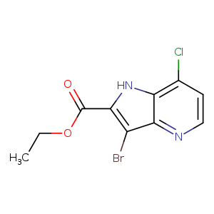 3-Bromo-8-chloro-1H-pyrrolo[3,2-b]pyridine-2-carboxylic acid ethyl ester