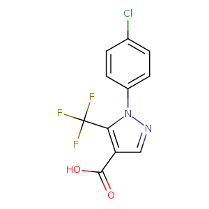 2-(4-Chlorophenyl)-3-(trifluoromethyl)pyrazole-4-carboxylic acid
