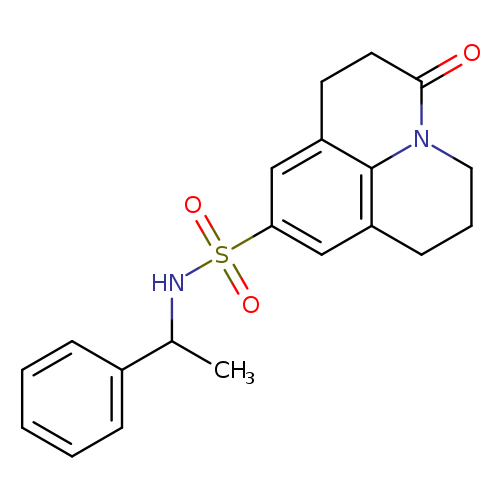 2-oxo-N-(1-phenylethyl)-1-azatricyclo[7.3.1.0^{5,13}]trideca-5,7,9(13)-triene-7-sulfonamide