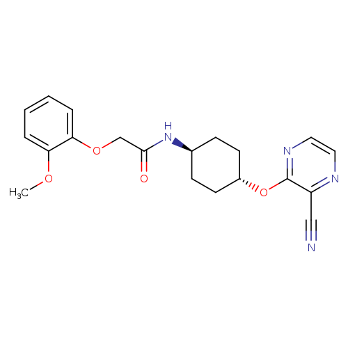 2-(2-methoxyphenoxy)-N-[(1r,4r)-4-[(3-cyanopyrazin-2-yl)oxy]cyclohexyl]acetamide
