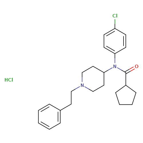 N-(4-chlorophenyl)-N-(1-phenethylpiperidin-4-yl)cyclopentanecarboxamide,monohydrochloride