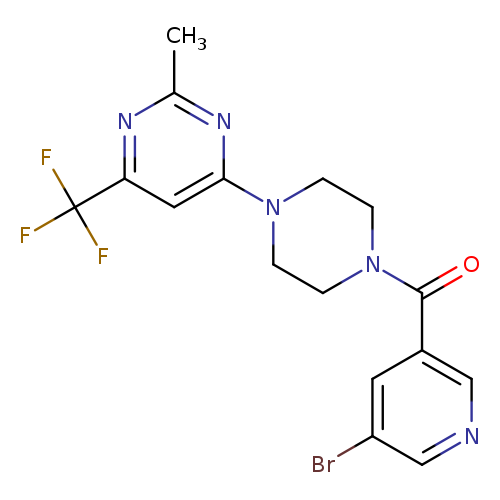 4-[4-(5-bromopyridine-3-carbonyl)piperazin-1-yl]-2-methyl-6-(trifluoromethyl)pyrimidine
