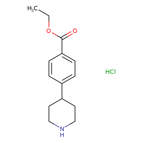 Benzoic acid, 4-(4-piperidinyl)-, ethyl ester, hydrochloride (1:1)