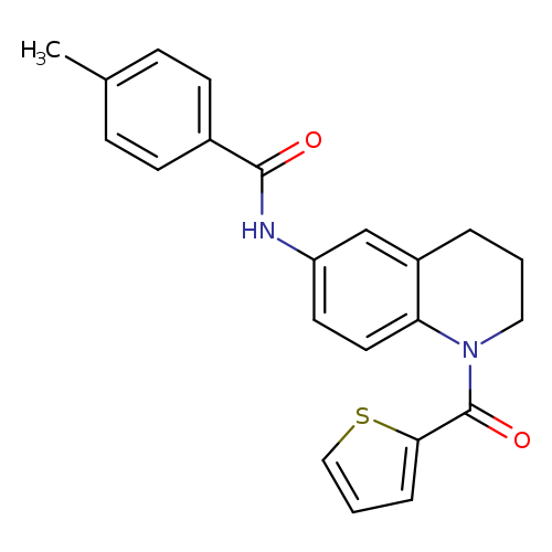4-methyl-N-[1-(thiophene-2-carbonyl)-1,2,3,4-tetrahydroquinolin-6-yl]benzamide