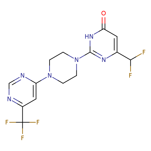 6-(difluoromethyl)-2-{4-[6-(trifluoromethyl)pyrimidin-4-yl]piperazin-1-yl}-3,4-dihydropyrimidin-4-one