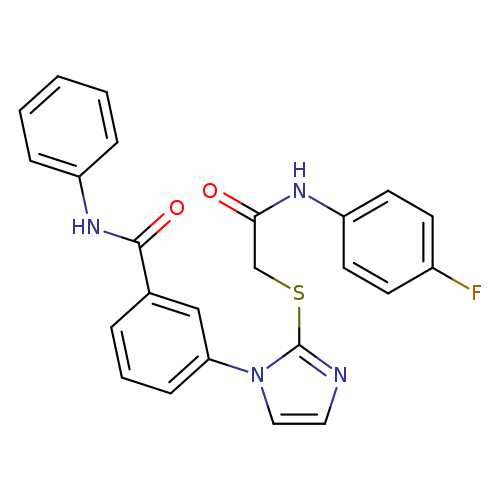 3-[2-({[(4-fluorophenyl)carbamoyl]methyl}sulfanyl)-1H-imidazol-1-yl]-N-phenylbenzamide
