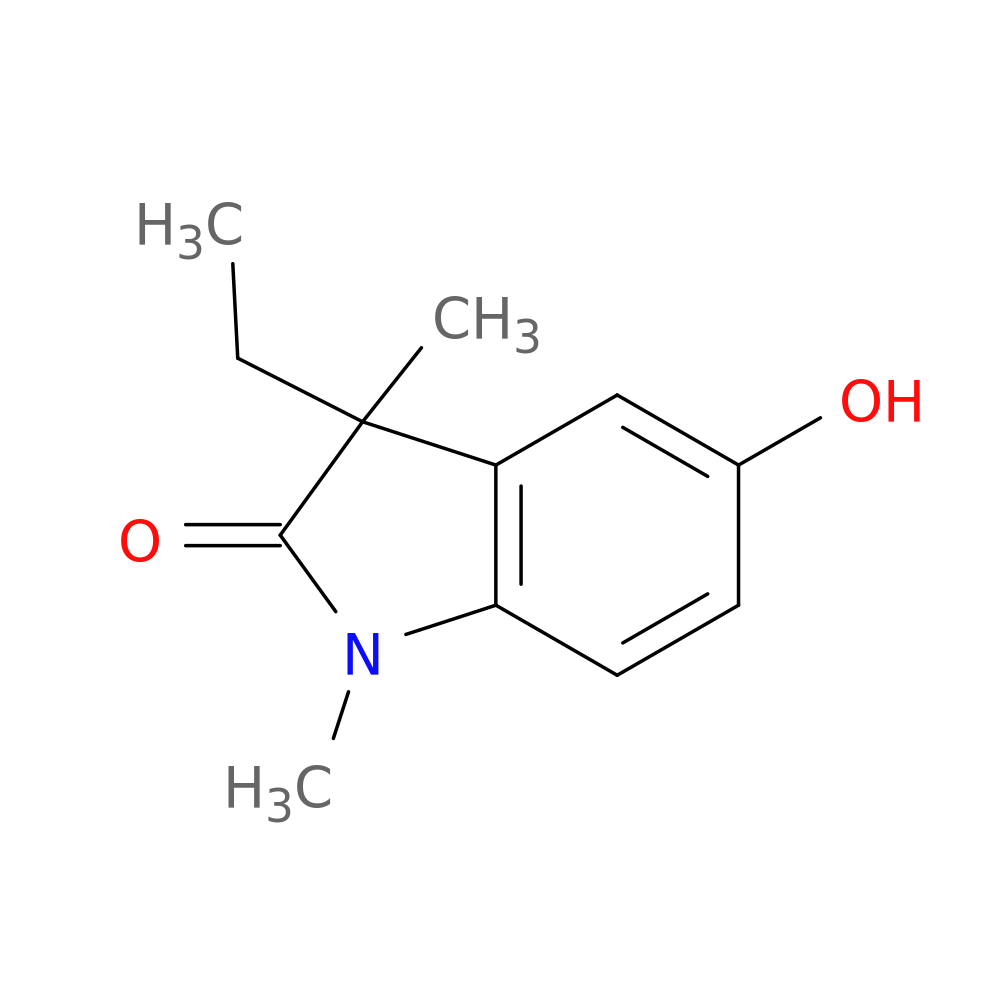 2H-Indol-2-one, 3-ethyl-1,3-dihydro-5-hydroxy-1,3-dimethyl-