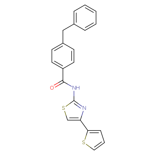 4-benzyl-N-[4-(thiophen-2-yl)-1,3-thiazol-2-yl]benzamide