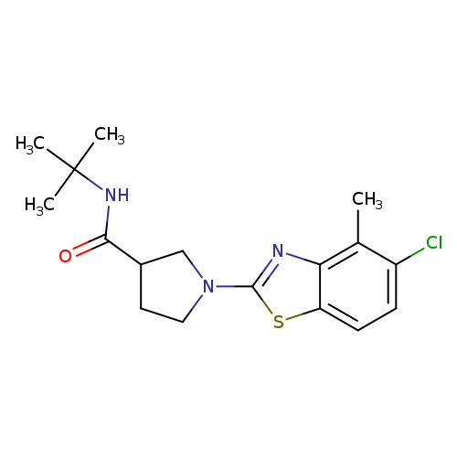 N-tert-butyl-1-(5-chloro-4-methyl-1,3-benzothiazol-2-yl)pyrrolidine-3-carboxamide