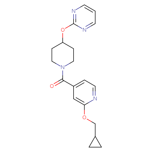 2-({1-[2-(cyclopropylmethoxy)pyridine-4-carbonyl]piperidin-4-yl}oxy)pyrimidine