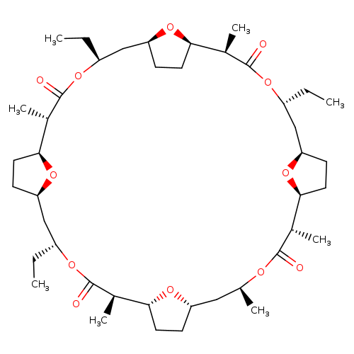 (1r,2r,5r,7r,10s,11s,14s,16s,19r,20r,23r,25r,28s,29s,32s,34s)-5,14,23-triethyl-2,11,20,29,32-pentamethyl-4,13,22,31,37,38,39,40-octaoxapentacyclo[32.2.1.17,10.116,19.125,28]tetracontane-3,12,21,30-tetrone