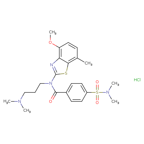N-[3-(dimethylamino)propyl]-4-(dimethylsulfamoyl)-N-(4-methoxy-7-methyl-1,3-benzothiazol-2-yl)benzamide hydrochloride