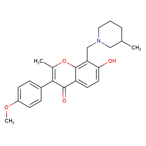 7-hydroxy-3-(4-methoxyphenyl)-2-methyl-8-[(3-methylpiperidin-1-yl)methyl]-4H-chromen-4-one