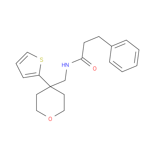 3-phenyl-N-{[4-(thiophen-2-yl)oxan-4-yl]methyl}propanamide