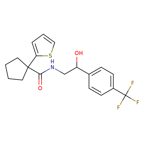 N-{2-hydroxy-2-[4-(trifluoromethyl)phenyl]ethyl}-1-(thiophen-2-yl)cyclopentane-1-carboxamide