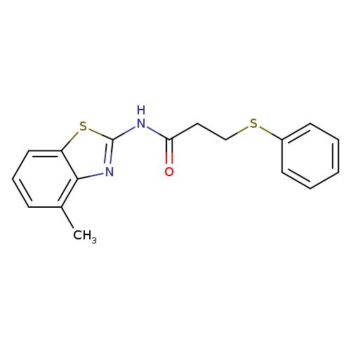 N-(4-methyl-1,3-benzothiazol-2-yl)-3-(phenylsulfanyl)propanamide