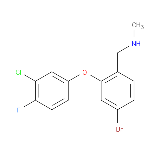 {[4-bromo-2-(3-chloro-4-fluorophenoxy)phenyl]methyl}(methyl)amine