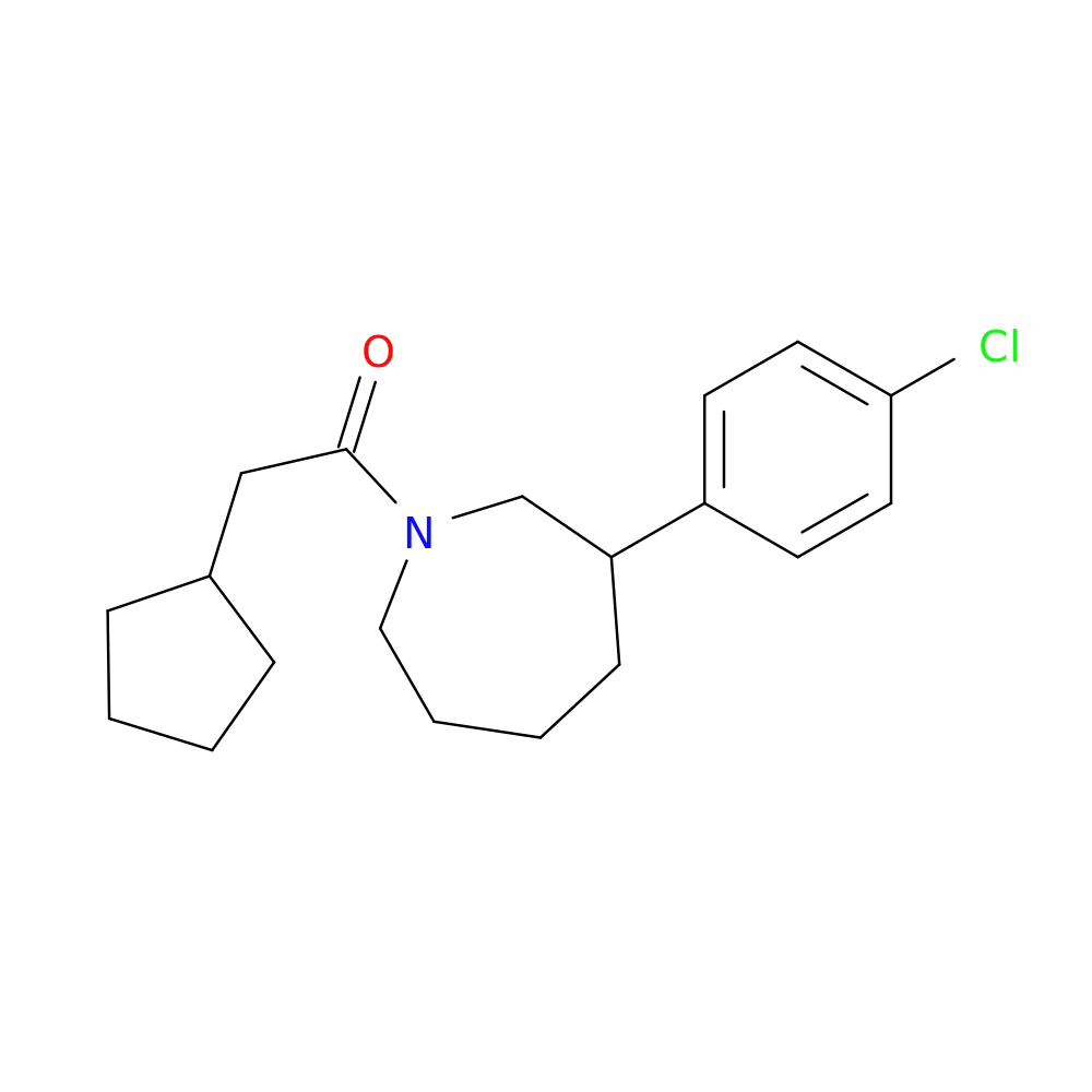 1-[3-(4-chlorophenyl)azepan-1-yl]-2-cyclopentylethan-1-one