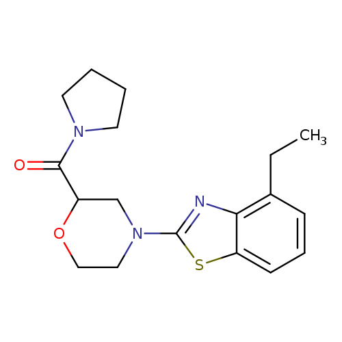 4-ethyl-2-[2-(pyrrolidine-1-carbonyl)morpholin-4-yl]-1,3-benzothiazole