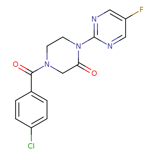 4-(4-chlorobenzoyl)-1-(5-fluoropyrimidin-2-yl)piperazin-2-one