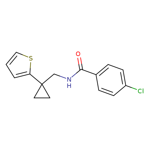 4-chloro-N-{[1-(thiophen-2-yl)cyclopropyl]methyl}benzamide