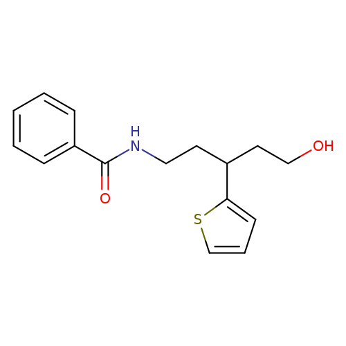 N-[5-hydroxy-3-(thiophen-2-yl)pentyl]benzamide