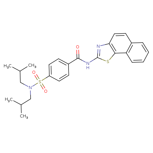 4-[bis(2-methylpropyl)sulfamoyl]-N-{naphtho[2,1-d][1,3]thiazol-2-yl}benzamide