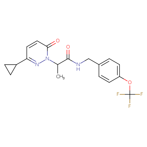 2-(3-cyclopropyl-6-oxo-1,6-dihydropyridazin-1-yl)-N-{[4-(trifluoromethoxy)phenyl]methyl}propanamide