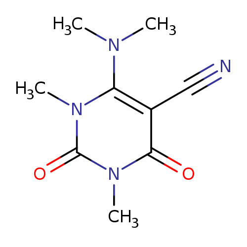 6-(dimethylamino)-1,3-dimethyl-2,4-dioxo-1,2,3,4-tetrahydropyrimidine-5-carbonitrile