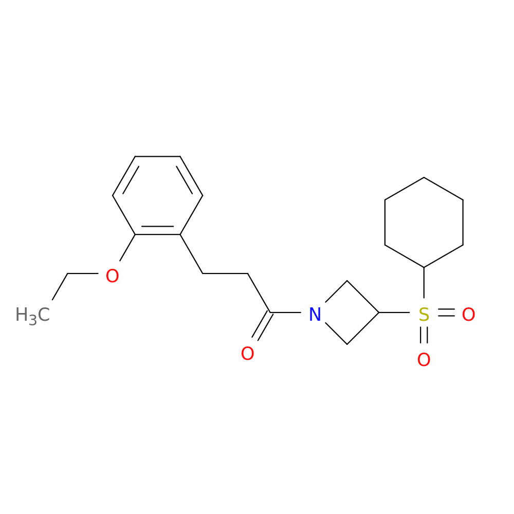 1-[3-(cyclohexanesulfonyl)azetidin-1-yl]-3-(2-ethoxyphenyl)propan-1-one
