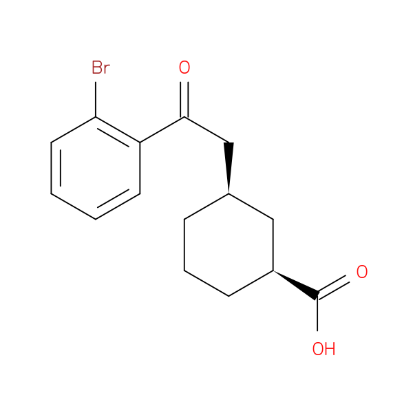cis-3-[2-(2-Bromophenyl)-2-oxoethyl]cyclohexane-1-carboxylic acid