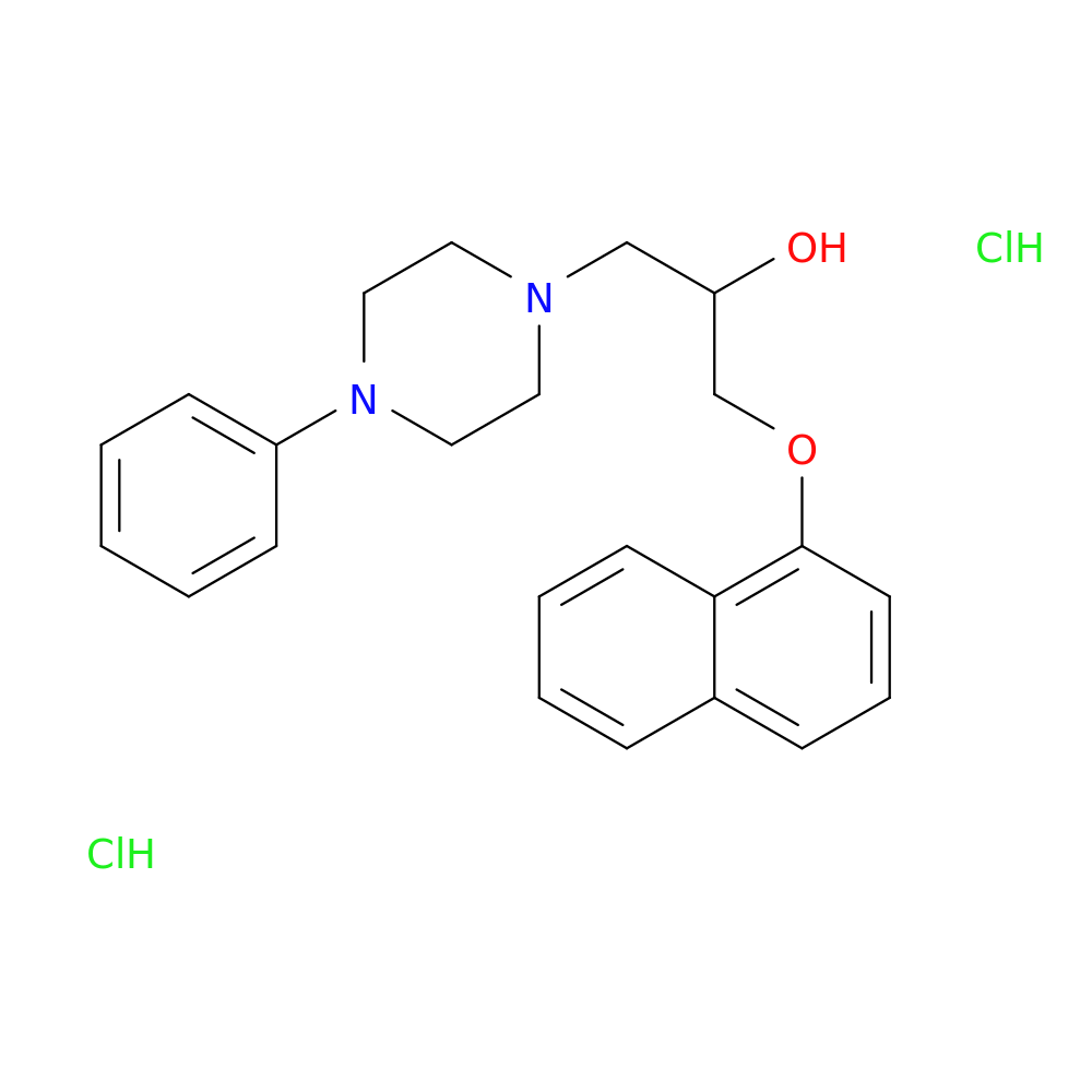 1-(naphthalen-1-yloxy)-3-(4-phenylpiperazin-1-yl)propan-2-ol dihydrochloride