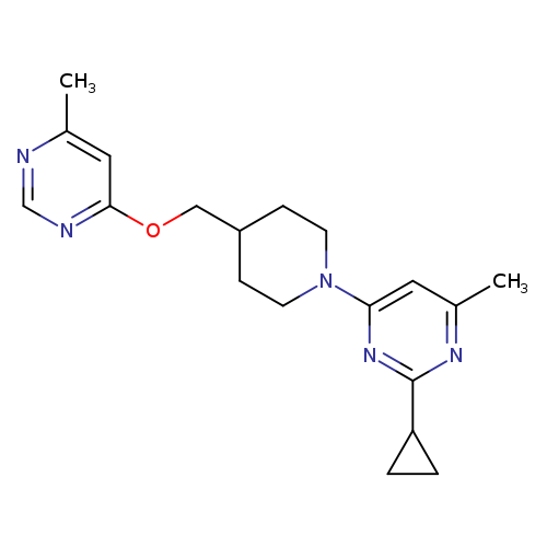 2-cyclopropyl-4-methyl-6-(4-{[(6-methylpyrimidin-4-yl)oxy]methyl}piperidin-1-yl)pyrimidine