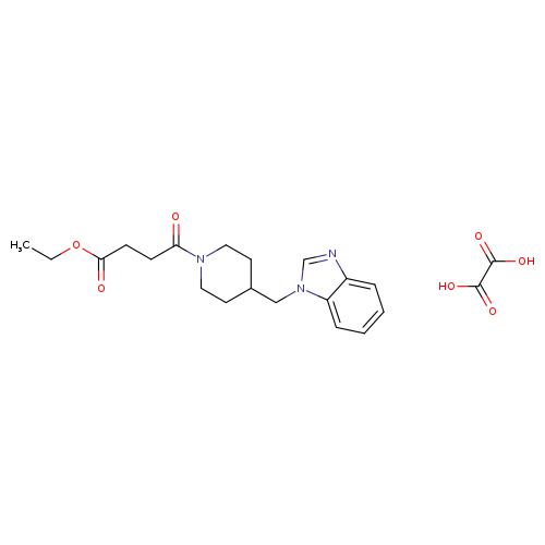 ethyl 4-{4-[(1H-1,3-benzodiazol-1-yl)methyl]piperidin-1-yl}-4-oxobutanoate; oxalic acid