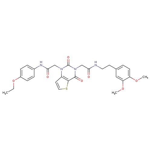 N-[2-(3,4-dimethoxyphenyl)ethyl]-2-(1-{[(4-ethoxyphenyl)carbamoyl]methyl}-2,4-dioxo-1H,2H,3H,4H-thieno[3,2-d]pyrimidin-3-yl)acetamide