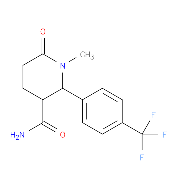 1-methyl-6-oxo-2-[4-(trifluoromethyl)phenyl]piperidine-3-carboxamide
