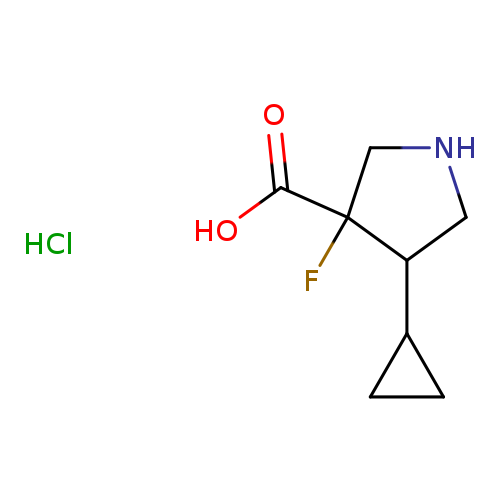 4-cyclopropyl-3-fluoropyrrolidine-3-carboxylic acid hydrochloride
