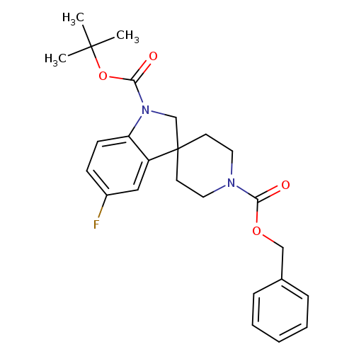 1'-benzyl 1-tert-butyl 5-fluorospiro[indoline-3,4'-piperidine]-1,1'-dicarboxylate