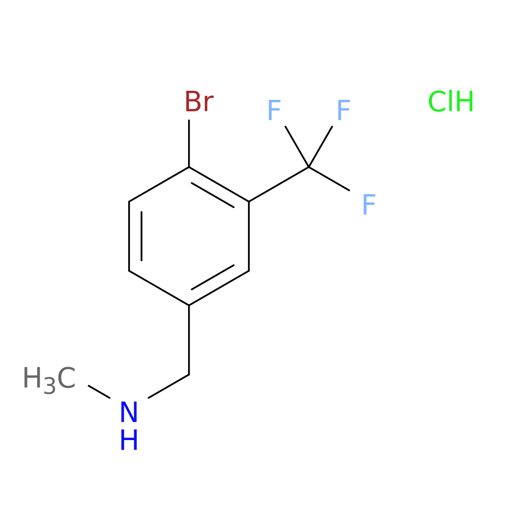 {[4-bromo-3-(trifluoromethyl)phenyl]methyl}(methyl)amine hydrochloride
