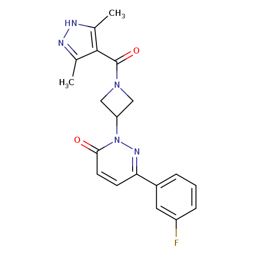 2-[1-(3,5-dimethyl-1H-pyrazole-4-carbonyl)azetidin-3-yl]-6-(3-fluorophenyl)-2,3-dihydropyridazin-3-one
