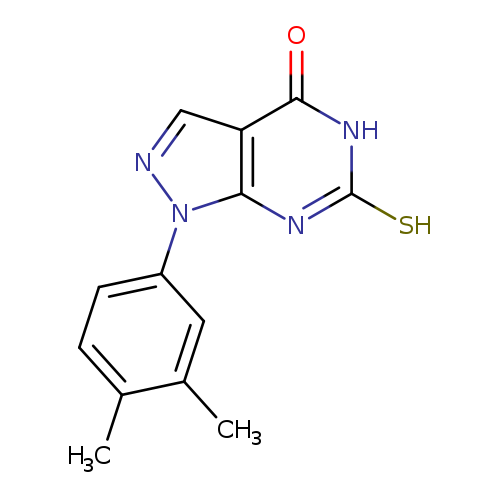 1-(3,4-DIMETHYLPHENYL)-6-MERCAPTO-1,5-DIHYDRO-4H-PYRAZOLO[3,4-D]PYRIMIDIN+