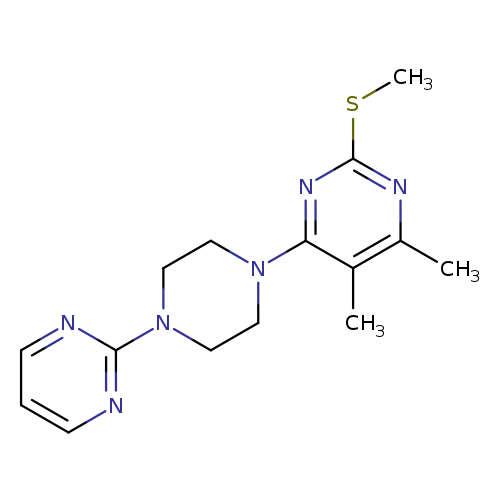 4,5-dimethyl-2-(methylsulfanyl)-6-[4-(pyrimidin-2-yl)piperazin-1-yl]pyrimidine