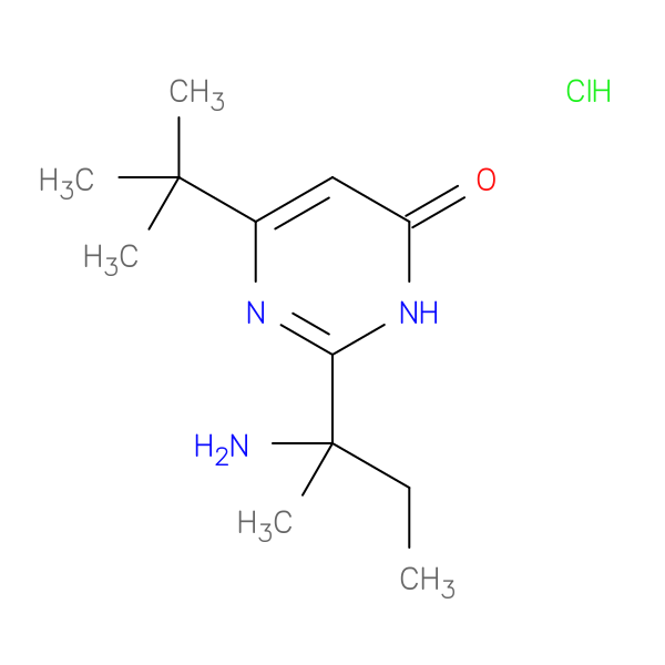 2-(2-aminobutan-2-yl)-6-tert-butyl-3,4-dihydropyrimidin-4-one hydrochloride