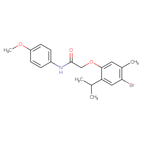 2-(4-bromo-2-isopropyl-5-methylphenoxy)-N-(4-methoxyphenyl)acetamide